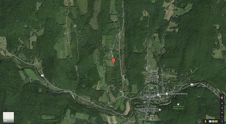 Google Earth image of Saxton River, VT. 